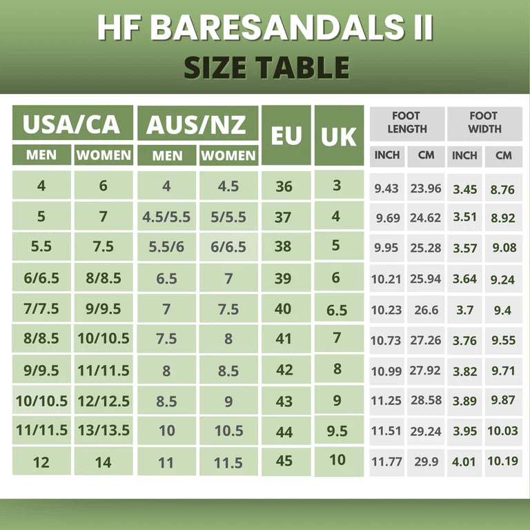 HF Baresandals I ¨C Ergonomic Footbed & Ultra-Lightweight Barefoot Sandals